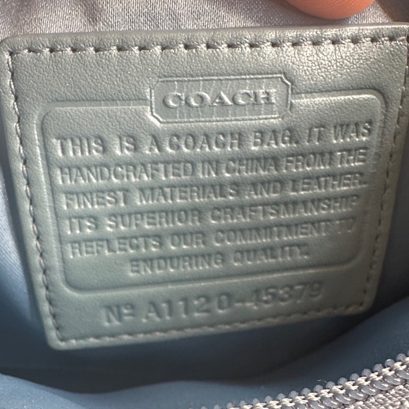 Coach Blue Monogram Shoulder Bag - Picture 3 of 17